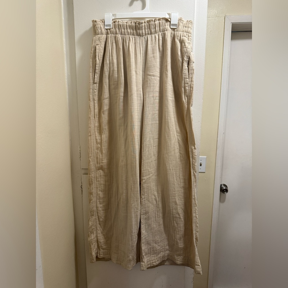 Gap Crinkle Gauze Wide Leg Pants | Size: Large